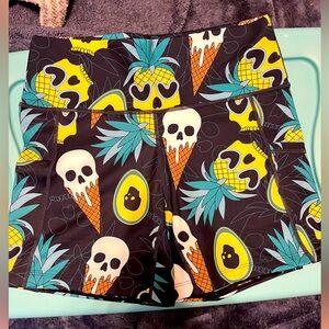 Constantly Varied Gear CVG  Ice Cream Skulls Spandex Shorts Sz M